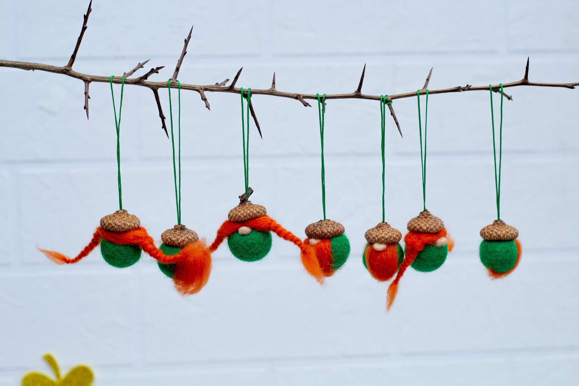 St. Patrick's Day Acorns Ornaments