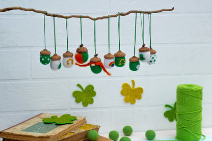 Valentine's Acorns Ornaments