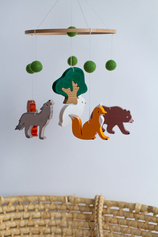 Woodland Wooden Baby Mobile