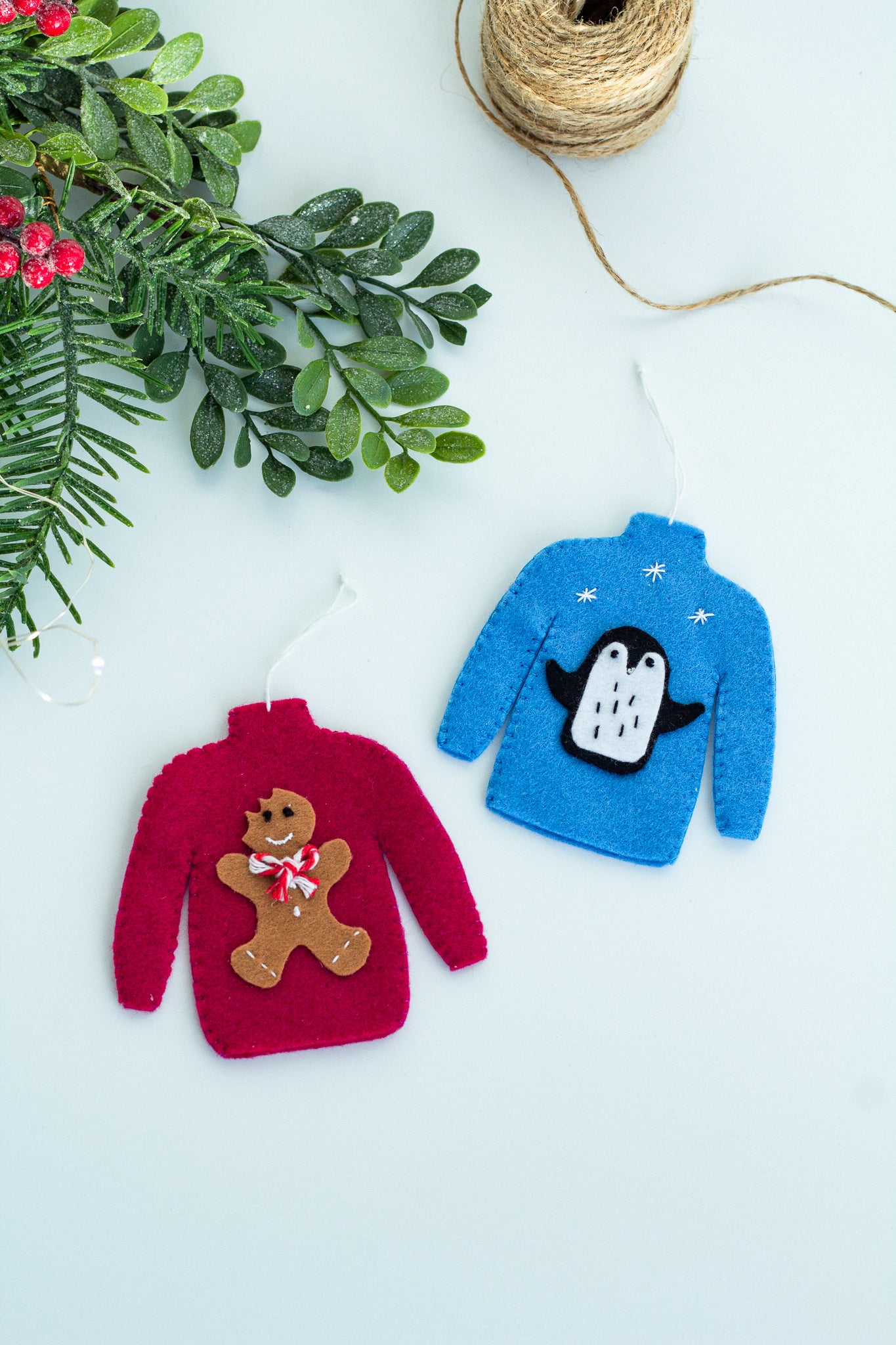 Christmas Sweater Ornaments, Ugly Christmas Sweater set of 7