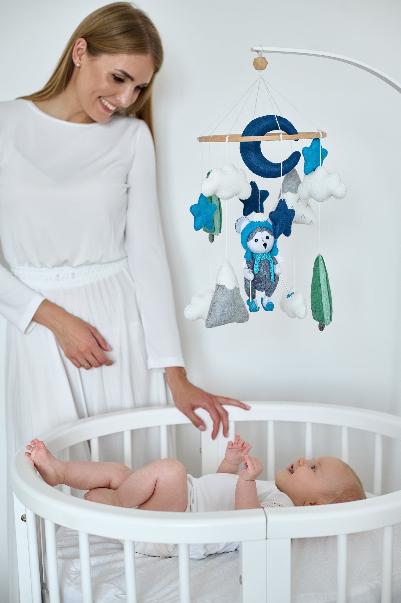 Baby Crib Mobile Boy - WoollyFox