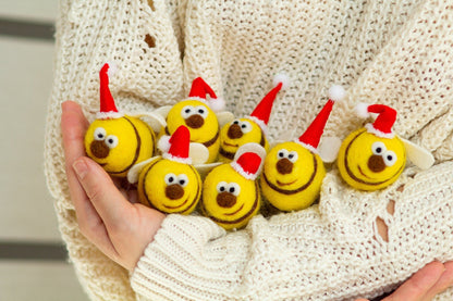 Bumble Bee Felt Ornament - WoollyFox