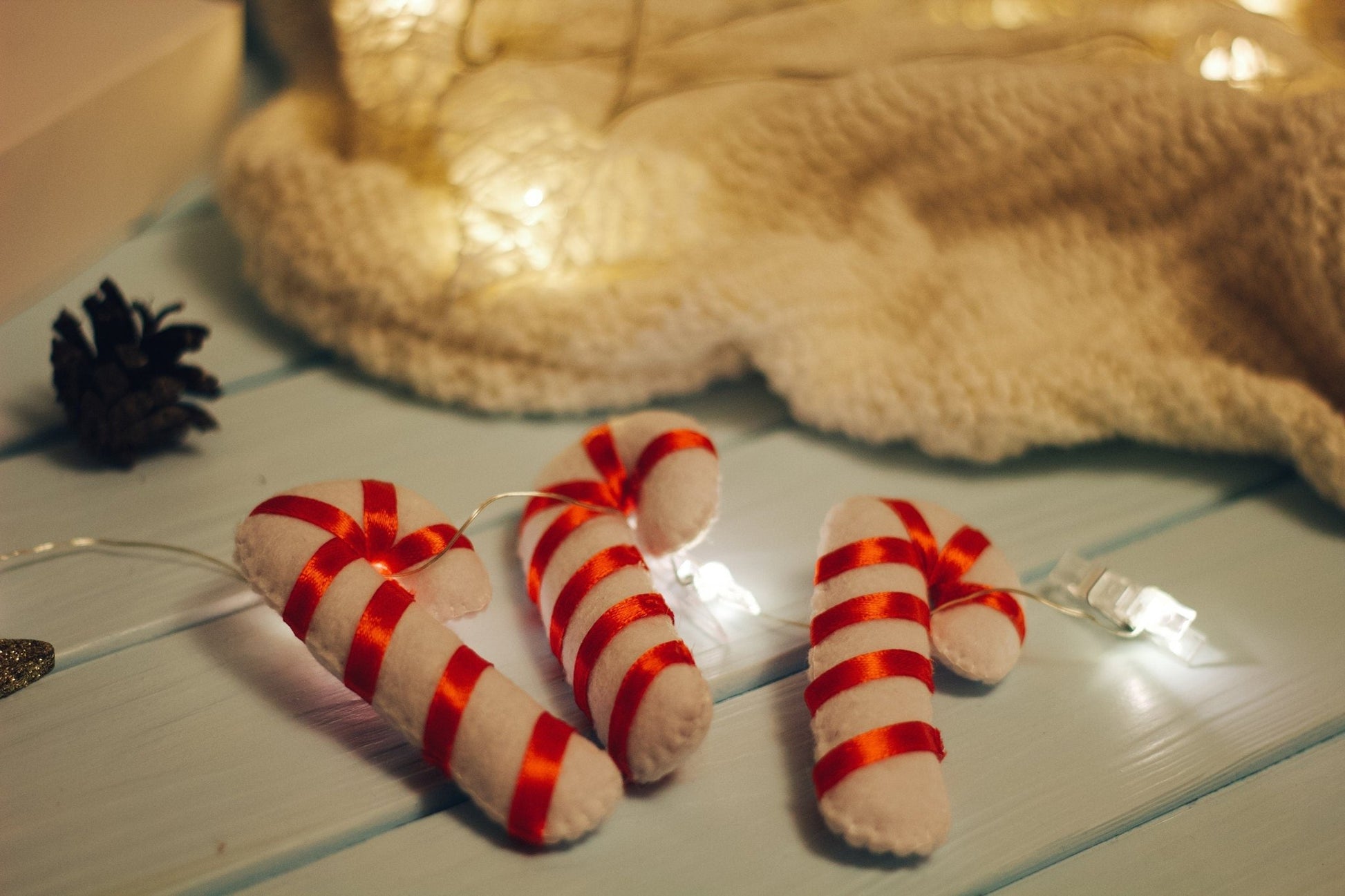 Candy Cane Christmas Ornaments - WoollyFox