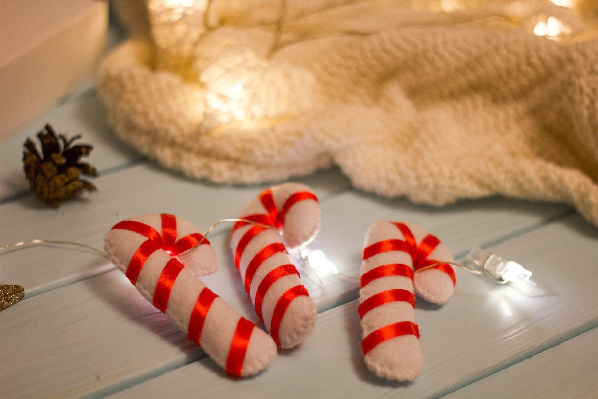 Candy Cane Christmas Ornaments - WoollyFox