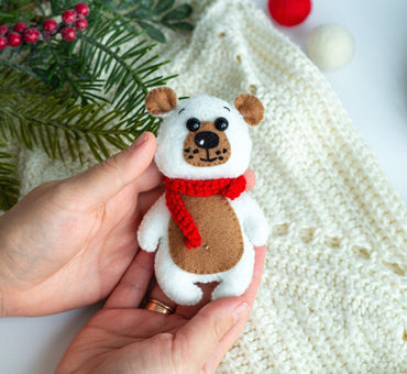 Christmas Decoration Polar Bear - WoollyFox