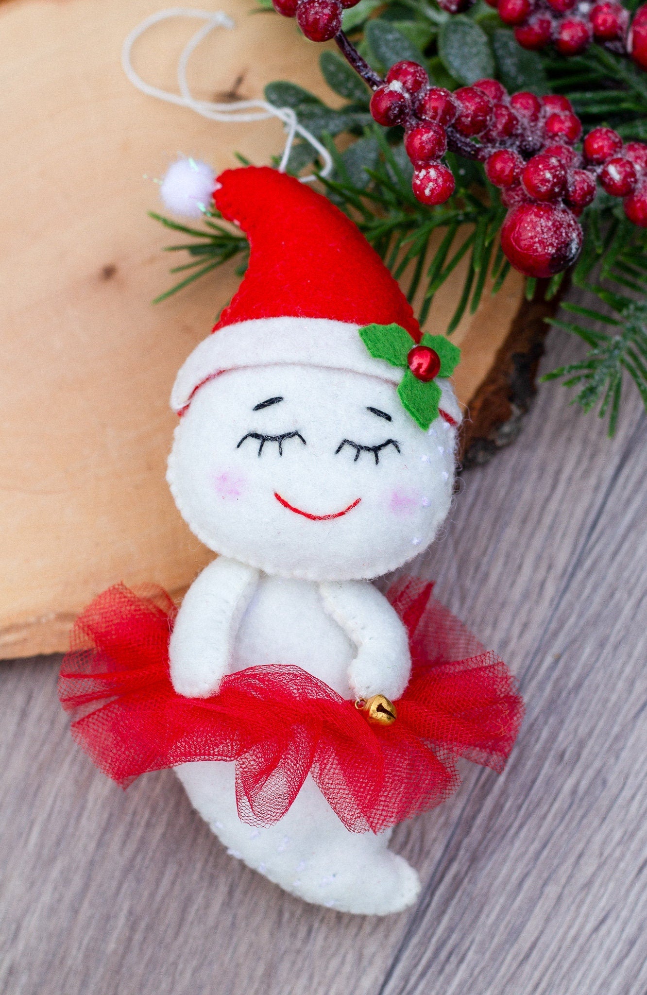 Christmas Ghost Ornament - WoollyFox