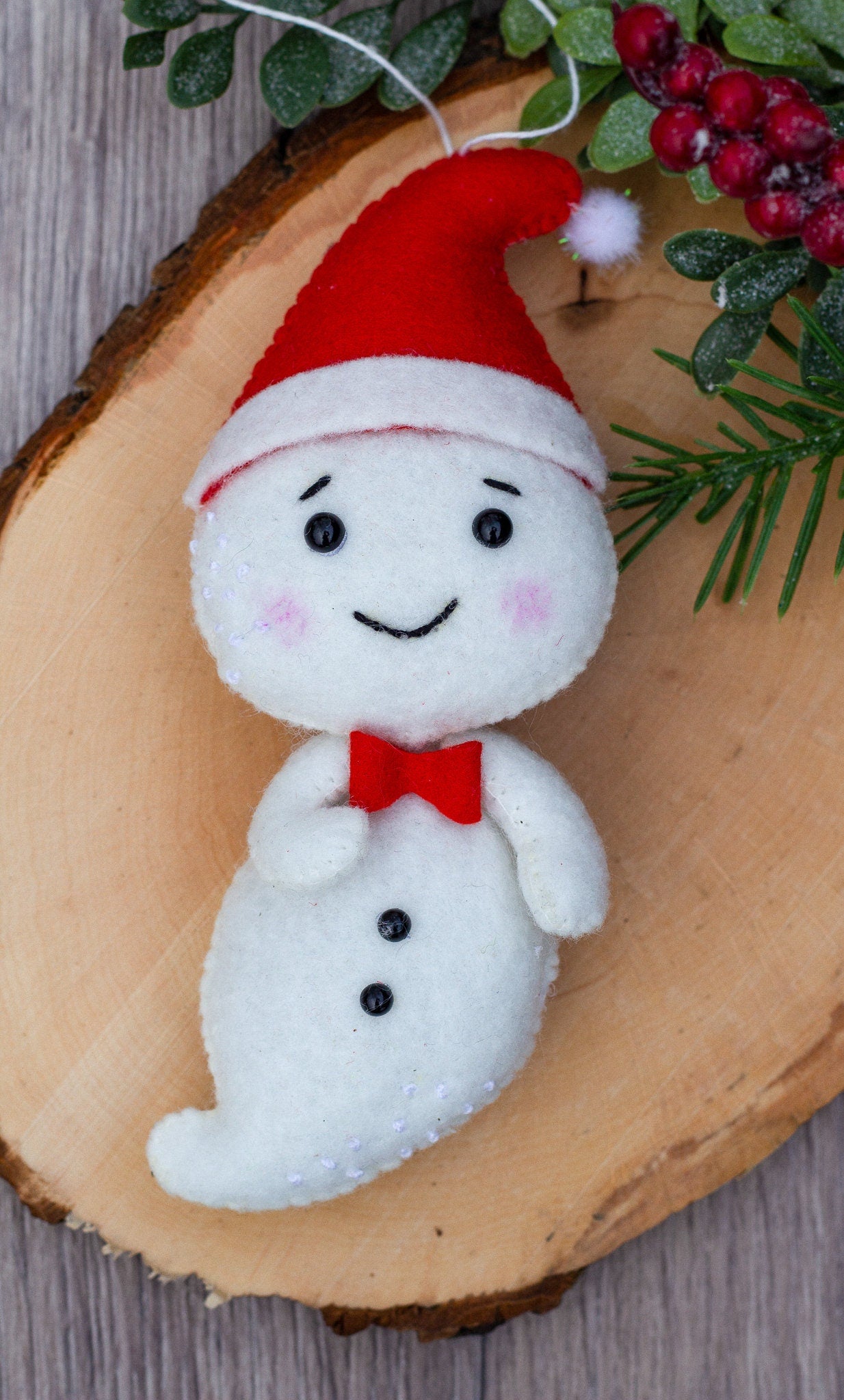 Christmas Ghost Ornament - WoollyFox