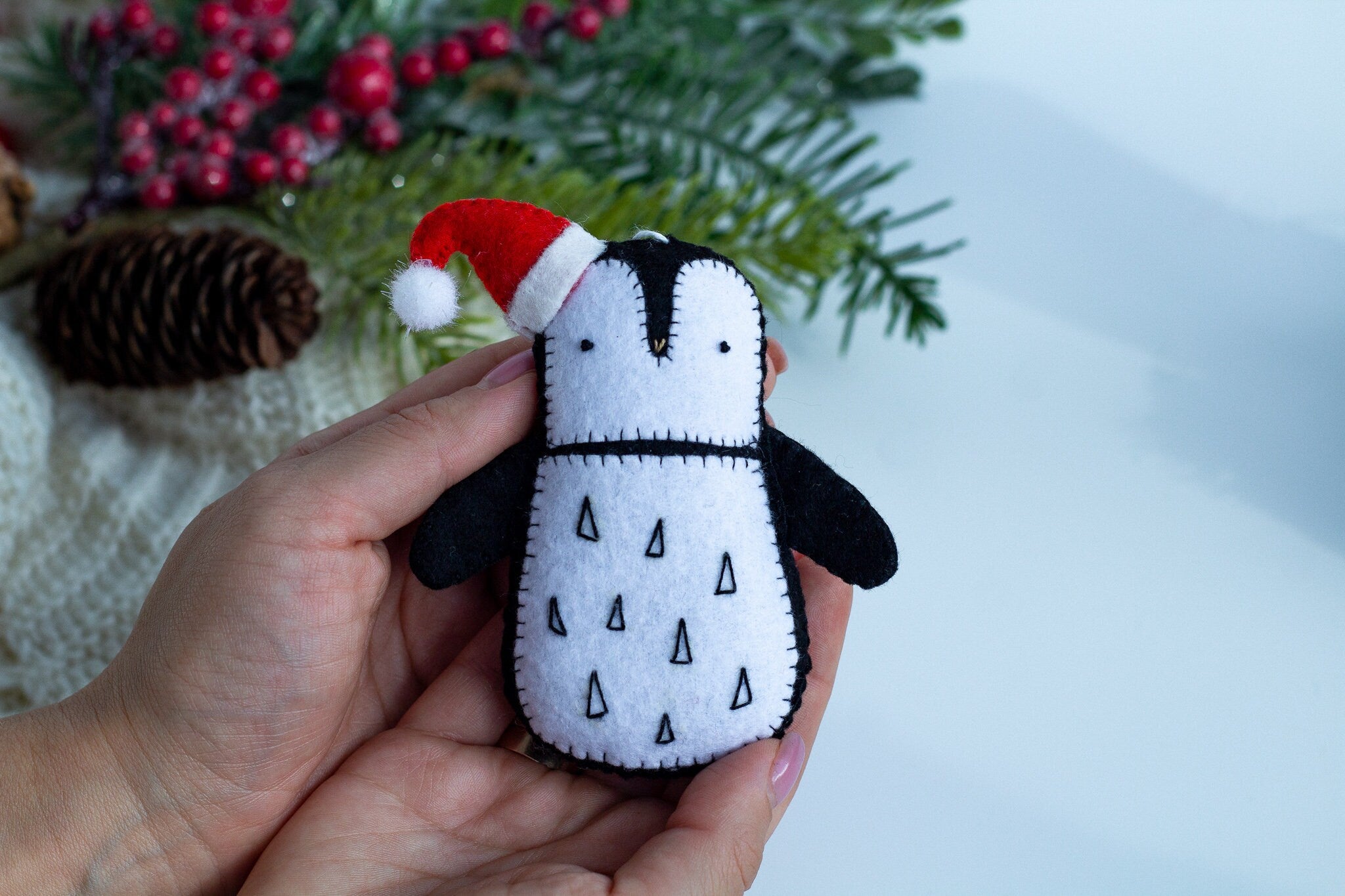 Christmas Penguin Ornament - WoollyFox