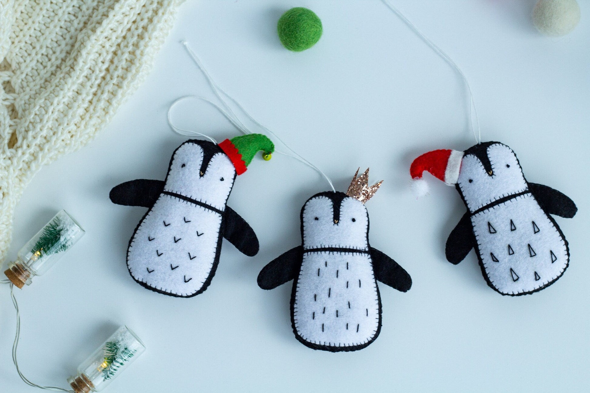 Christmas Penguin Ornament - WoollyFox