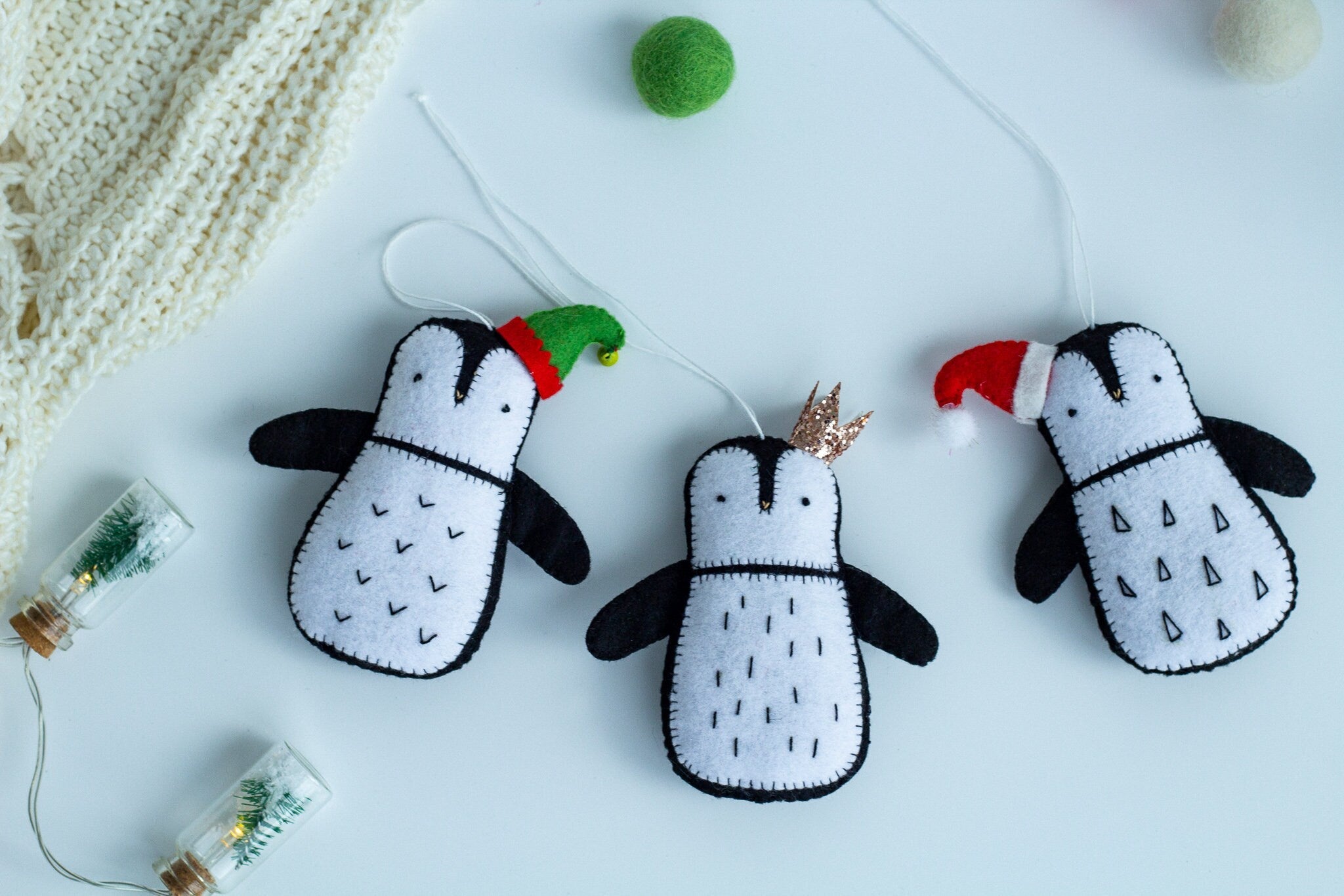 Christmas Penguin Ornament - WoollyFox