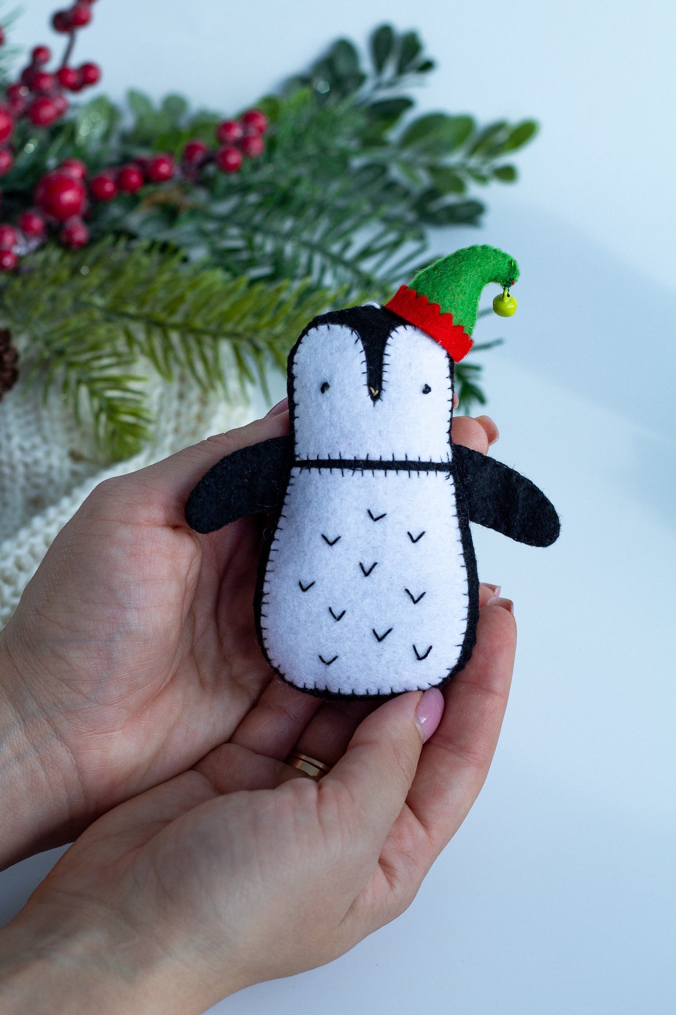 Christmas Penguin Ornament - WoollyFox