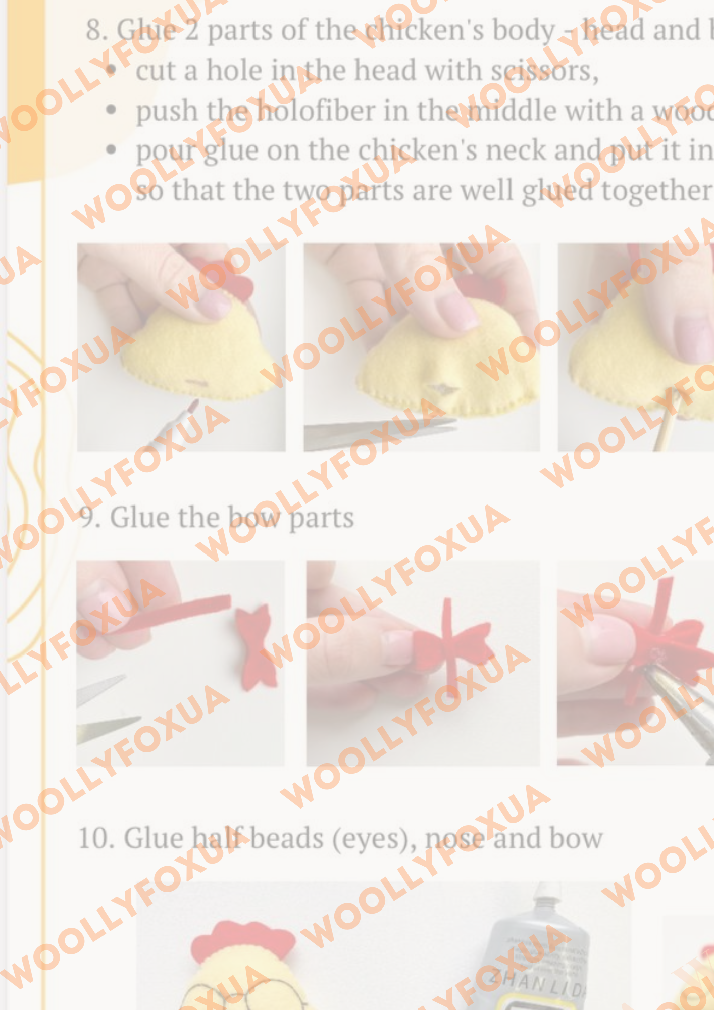 PDF pattern Felt Chick toy Easter Ornament Pattern Felt Sewing Pattern