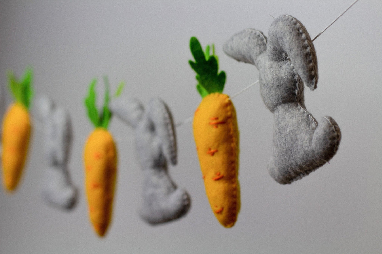 Easter Rabbit And Carrot Garland - WoollyFox