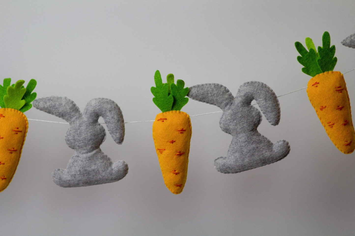 Easter Rabbit And Carrot Garland - WoollyFox