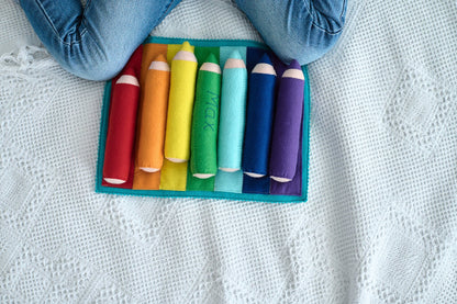Felt Colored Pencil Toy Set – 7 Handmade Pretend Play Crayons - WoollyFox