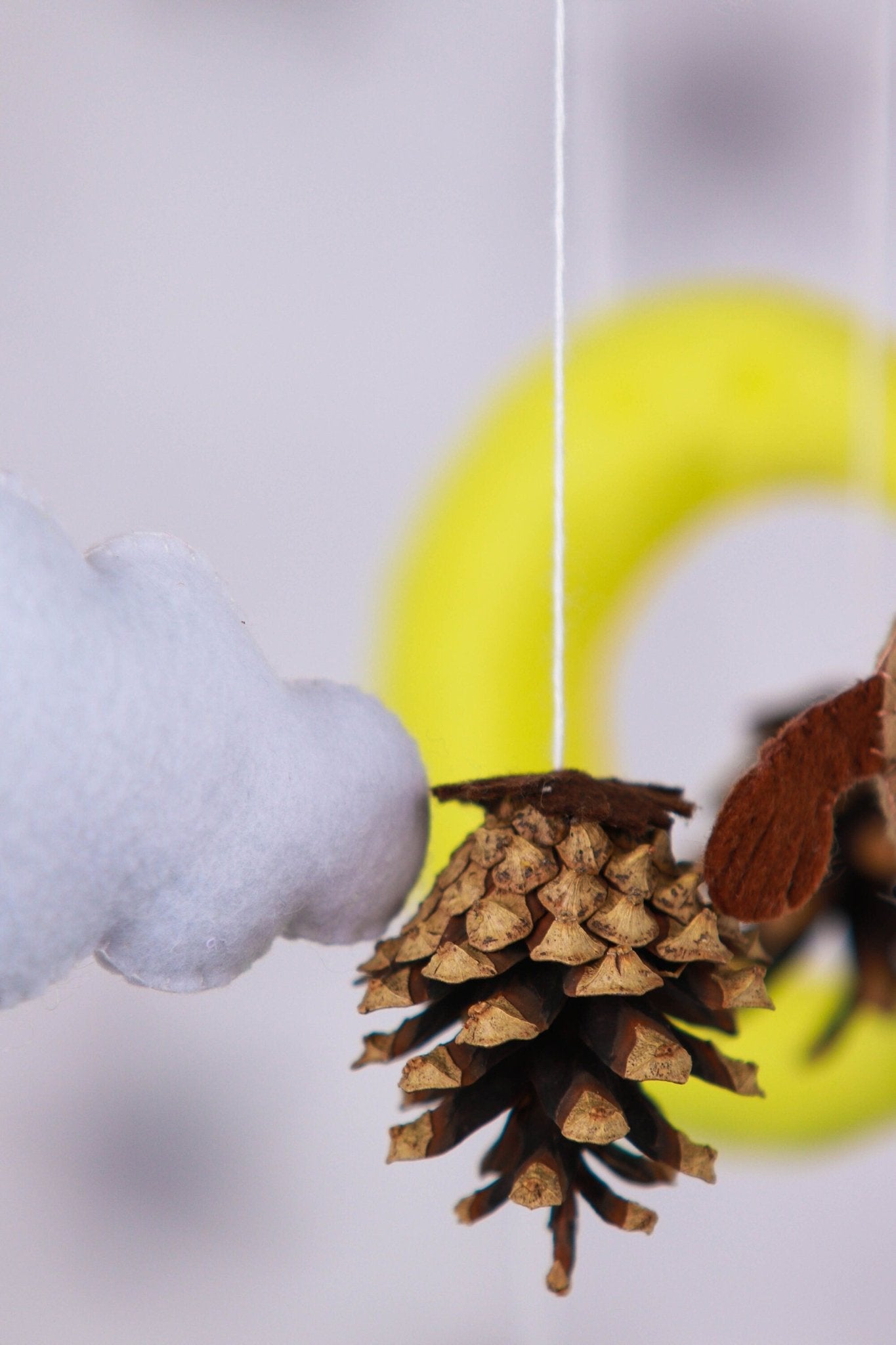 Felt Mountain baby crib mobile - WoollyFox