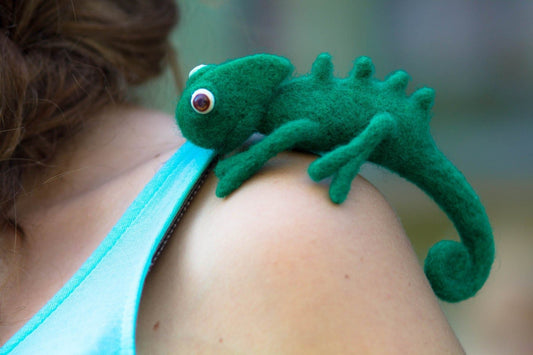 Felt Toy Chameleon - WoollyFox