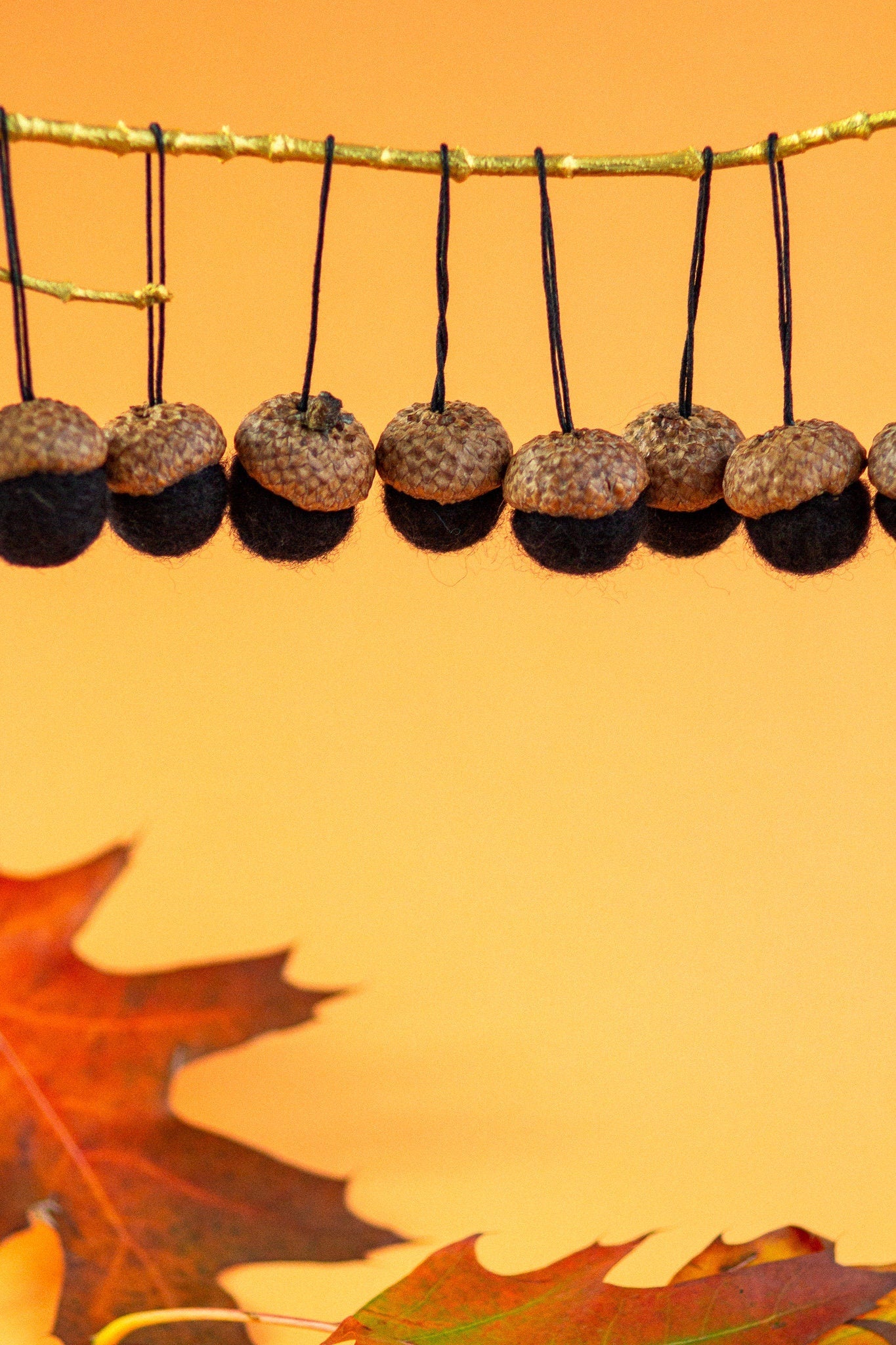 Felted Bleck Acorn Ornaments - WoollyFox