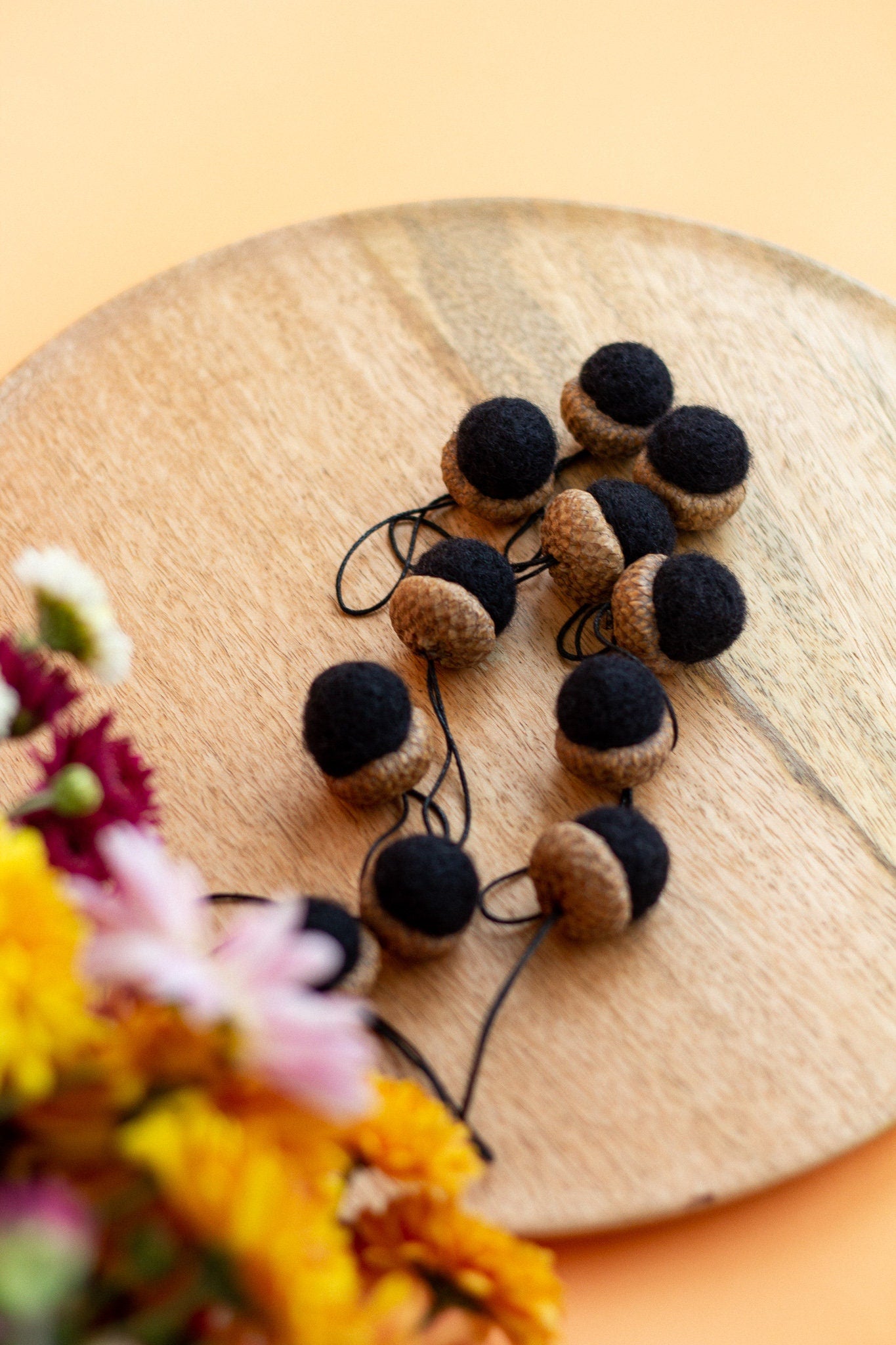 Felted Bleck Acorn Ornaments - WoollyFox