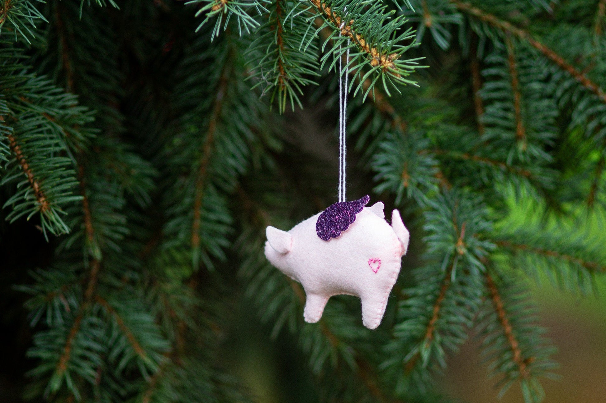 Felted Pink Piglet - WoollyFox
