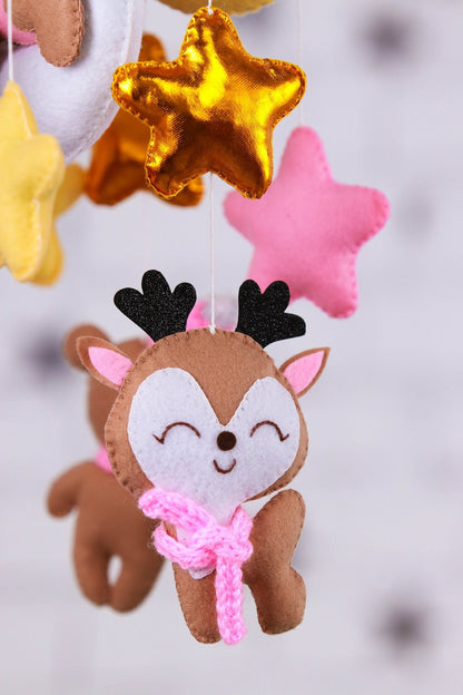Forest Animal Mobile For A Girl - WoollyFox
