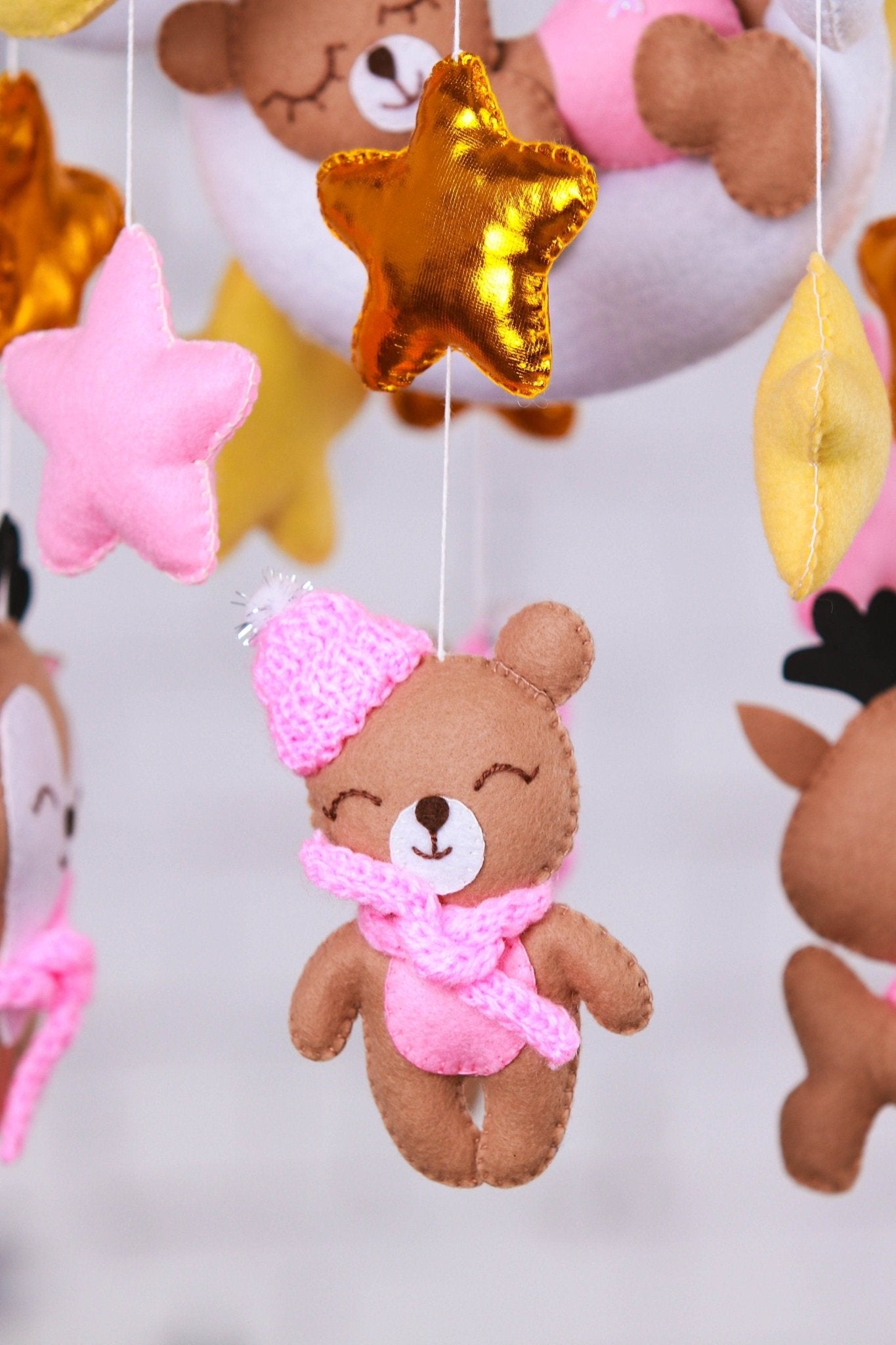 Forest Animal Mobile For A Girl - WoollyFox