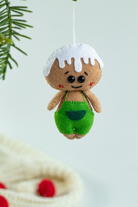 Gingerbread Boy Ornament - WoollyFox