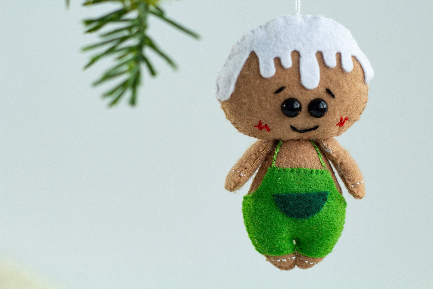 Gingerbread Boy Ornament - WoollyFox