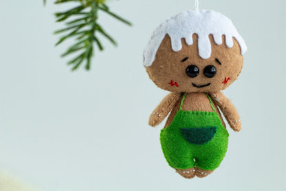 Gingerbread Boy Ornament - WoollyFox