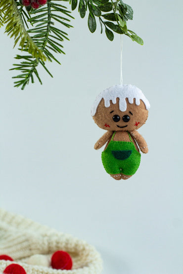 Gingerbread Boy Ornament - WoollyFox