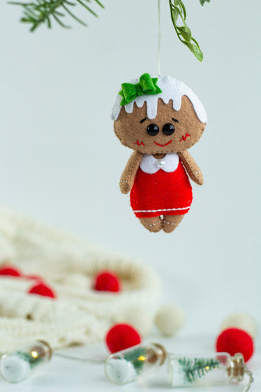 Gingerbread Girl Ornament - WoollyFox