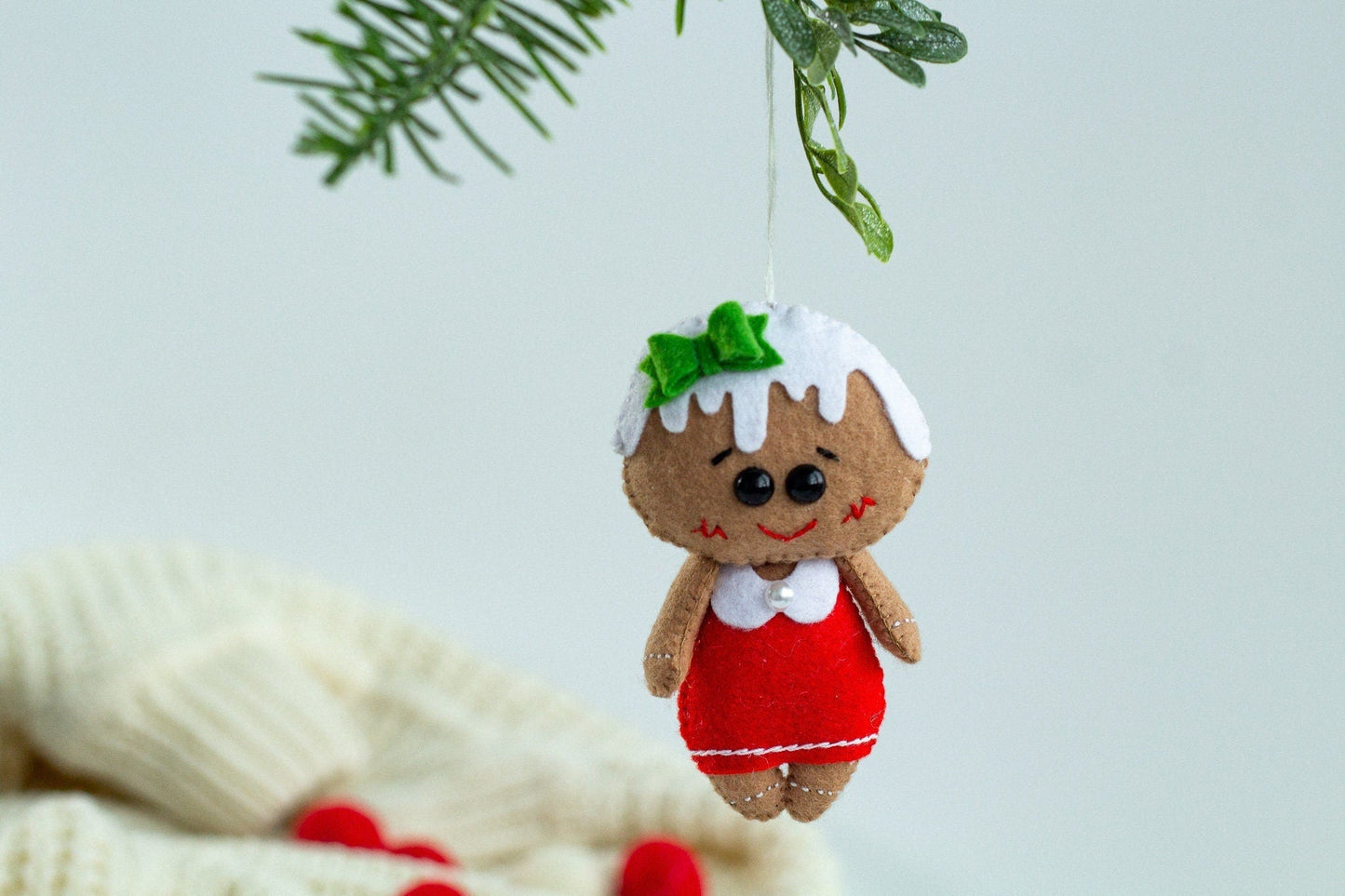 Gingerbread Girl Ornament - WoollyFox