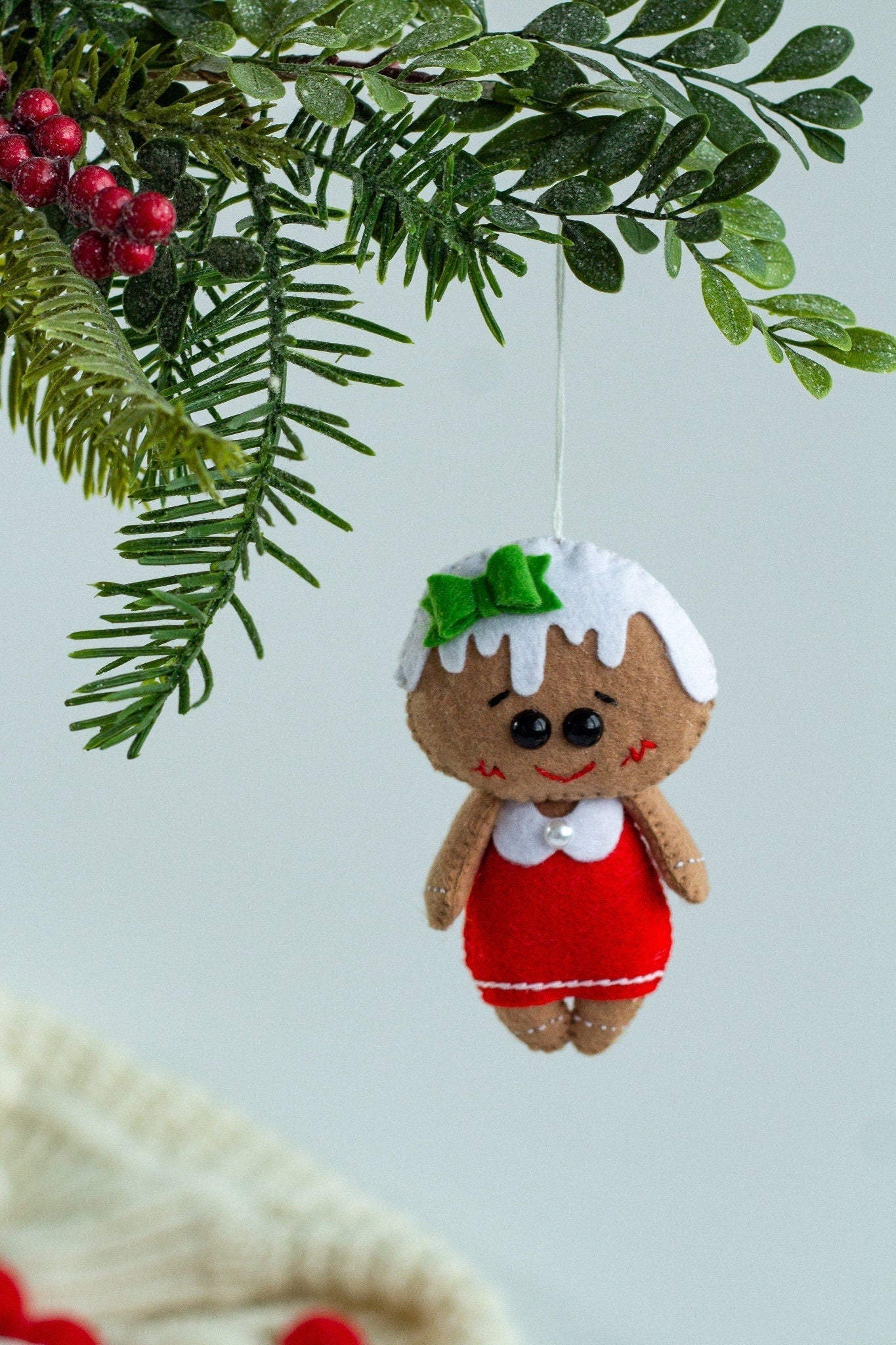 Gingerbread Girl Ornament - WoollyFox