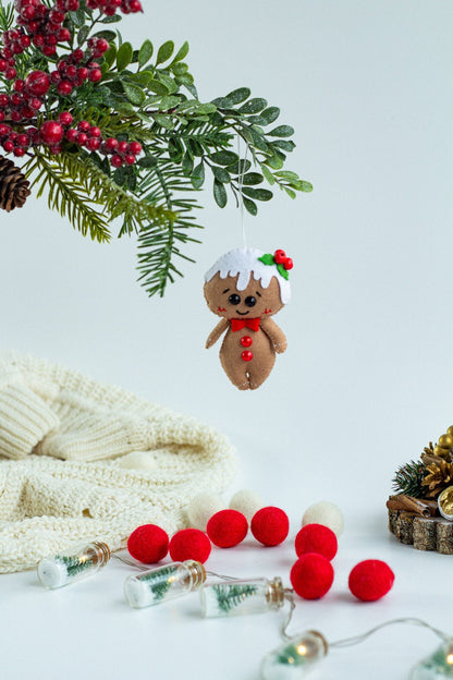 Gingerbread Man Ornament - WoollyFox