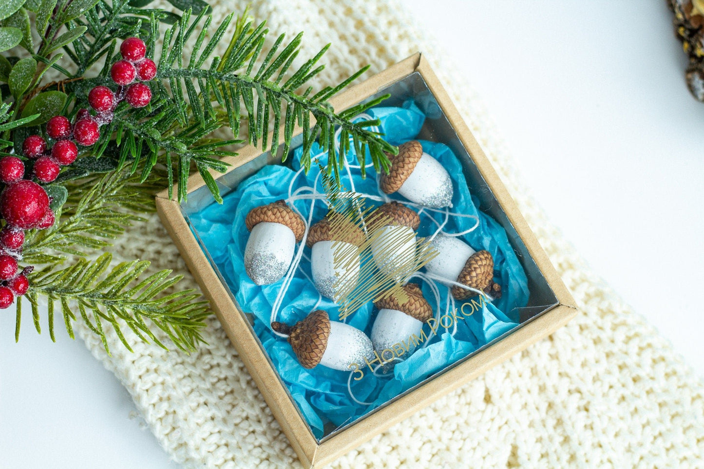 Hand Painted Acorns Set - WoollyFox