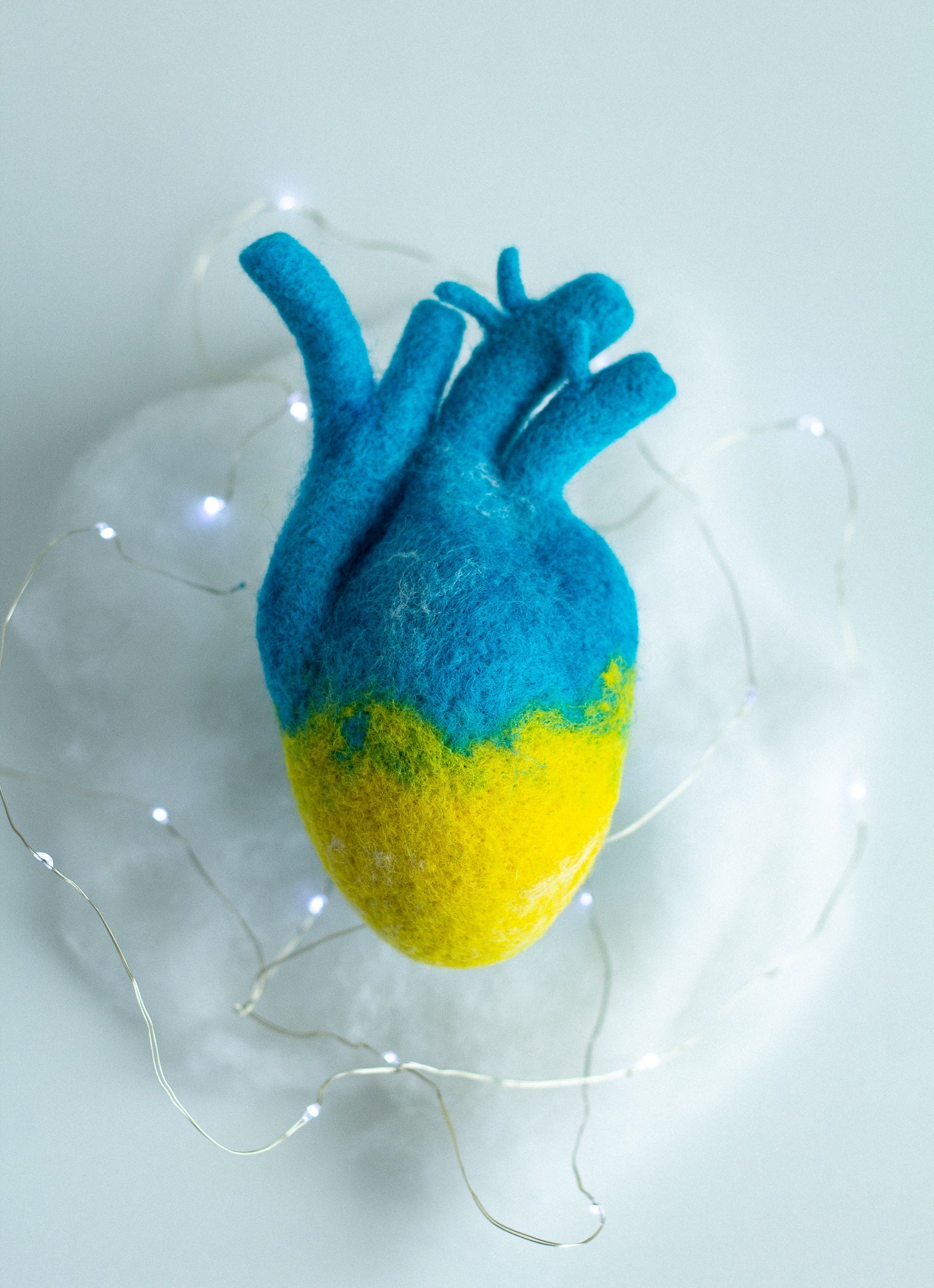 Heart In Ukrainian Colors - WoollyFox