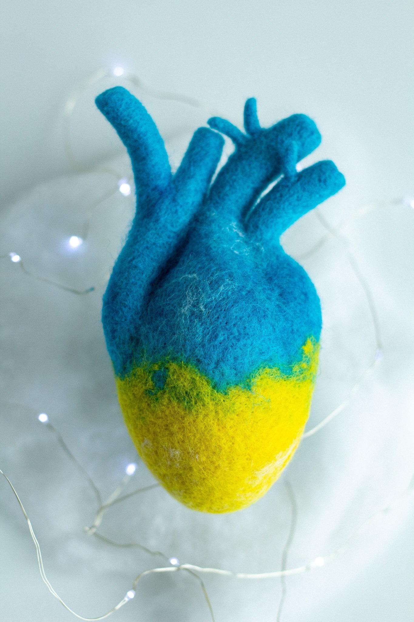 Heart In Ukrainian Colors - WoollyFox