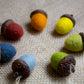 Felted acorn ornaments