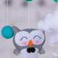 Hanging owl baby crib mobile, crib mobile