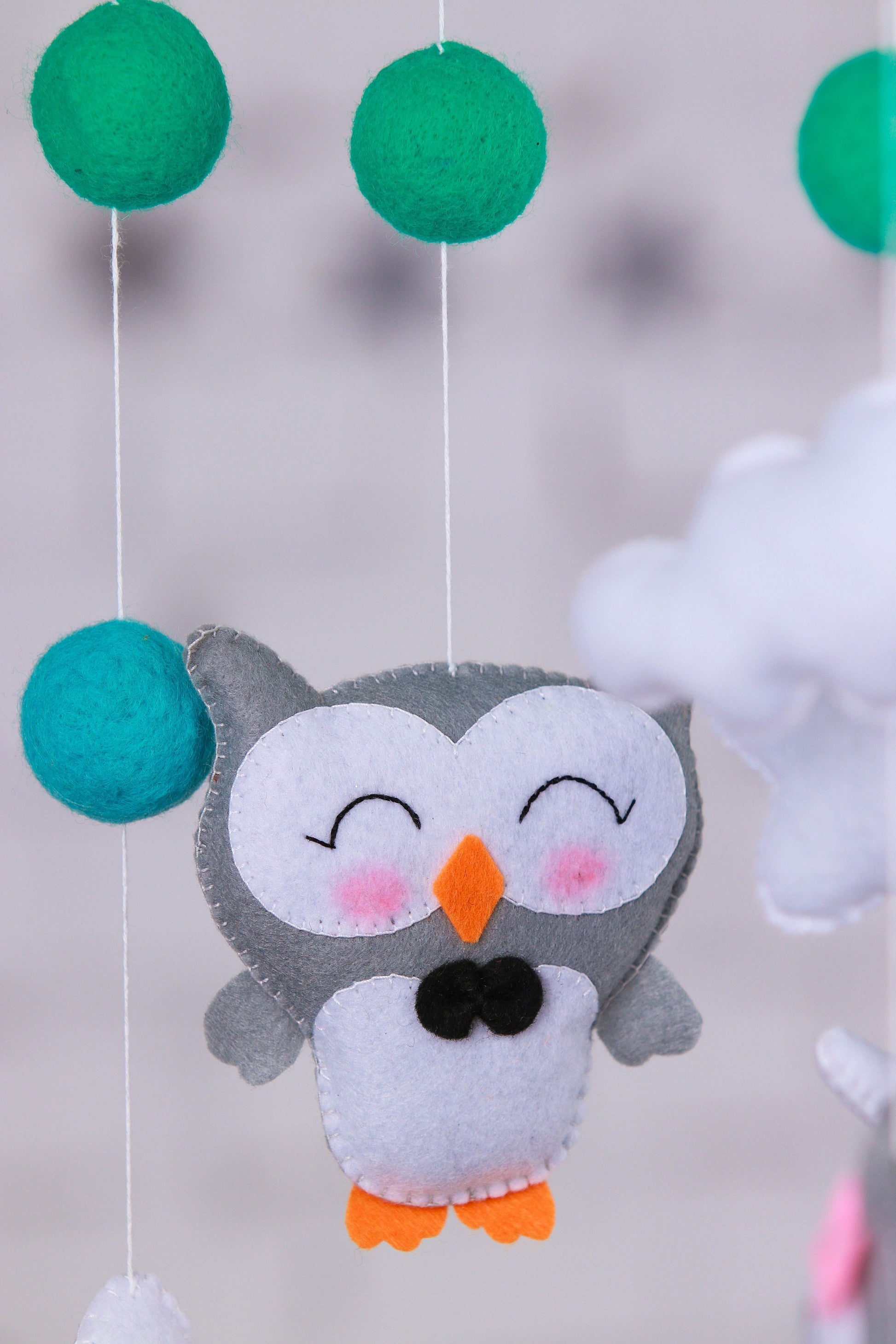 Hanging owl baby crib mobile, crib mobile