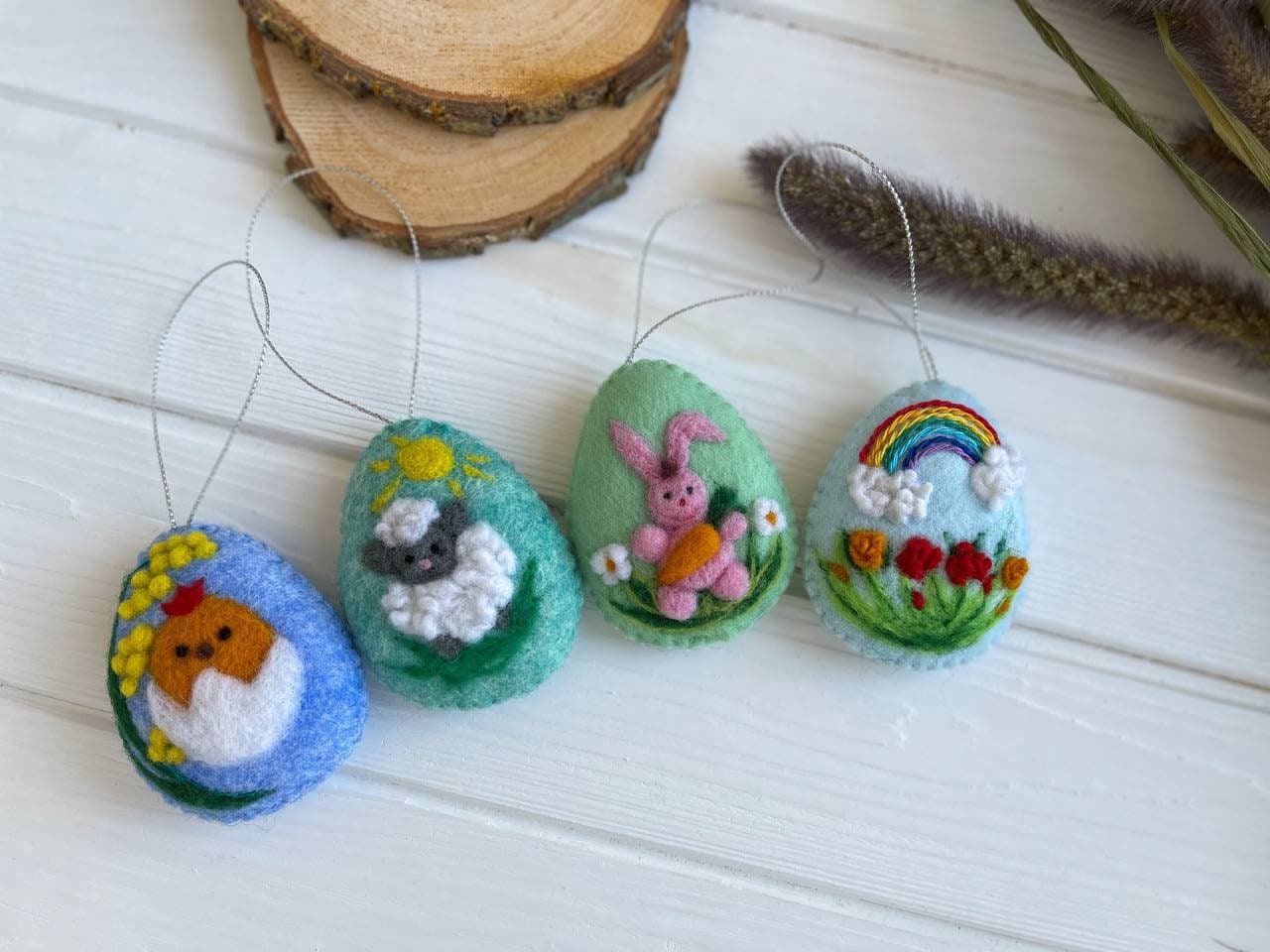 Wool Felt Easter Eggs