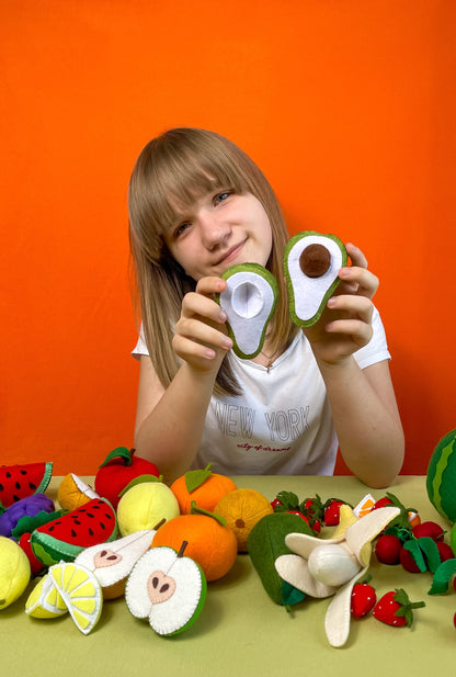 felt fruit vegetables garden toys 
