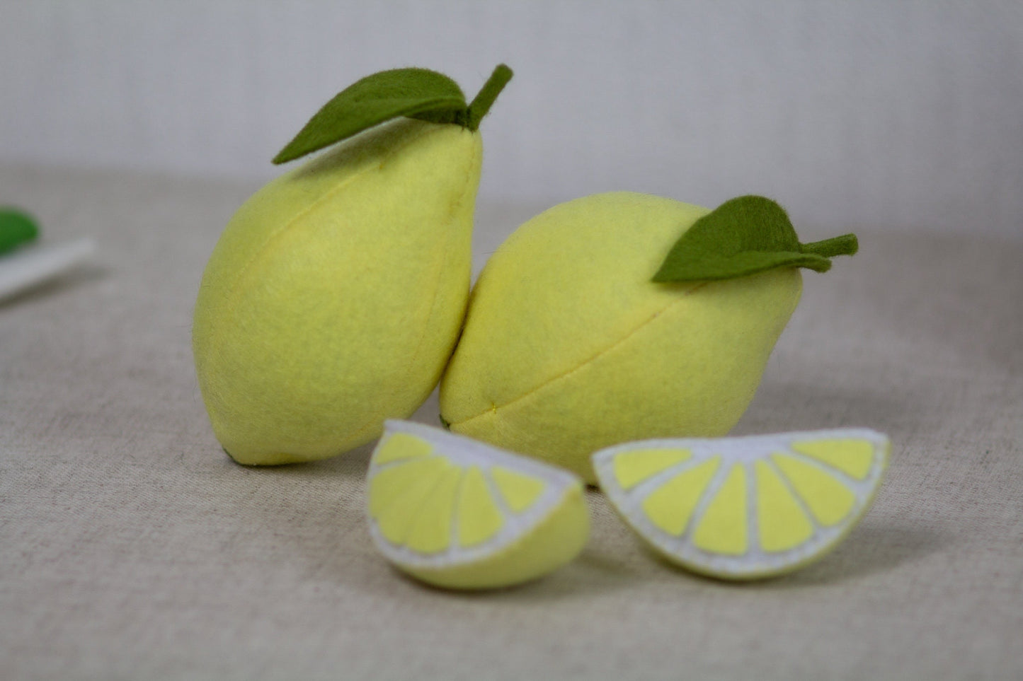 Pretend play kids kitchen Felt Lemon