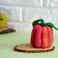 Decorative needle felted wool apple, pumpkin, felted fruit and vegetables Cute Halloween decor