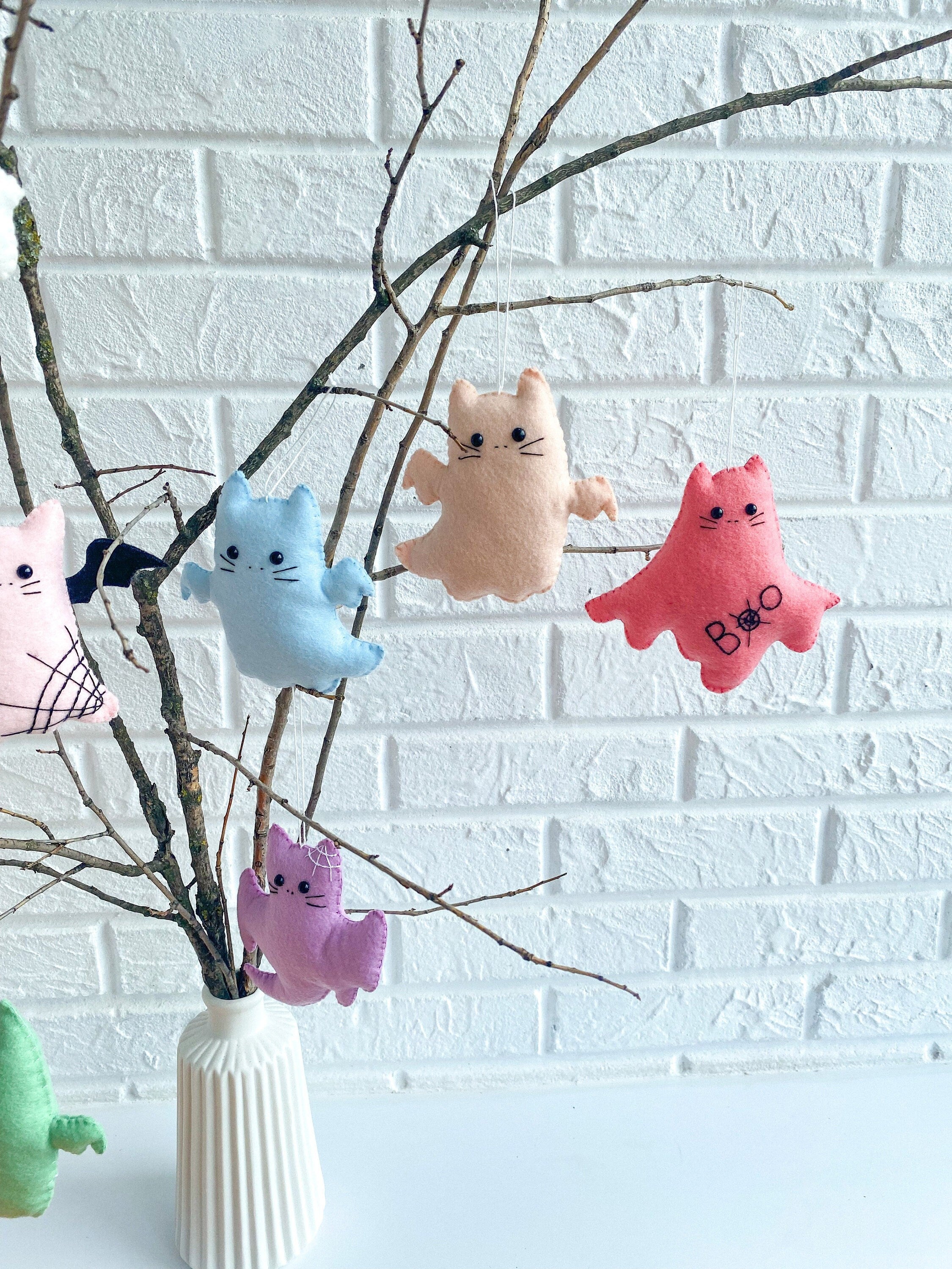 Halloween Cat Ghost ornaments