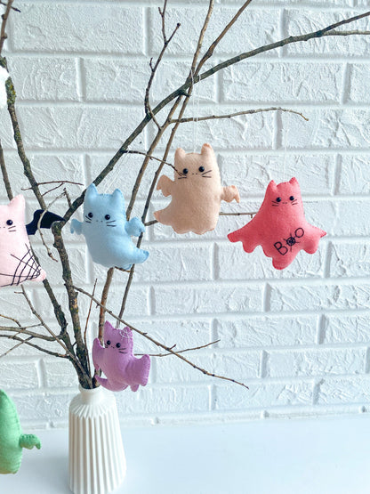 Halloween Cat Ghost ornaments