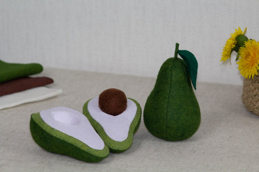 Avocado soft toy for children