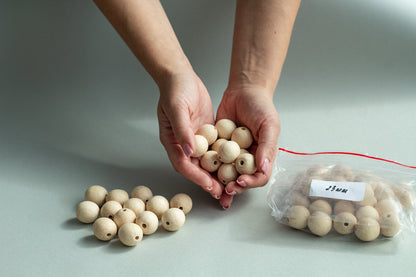 Natural Wooden Beads (50 pcs)