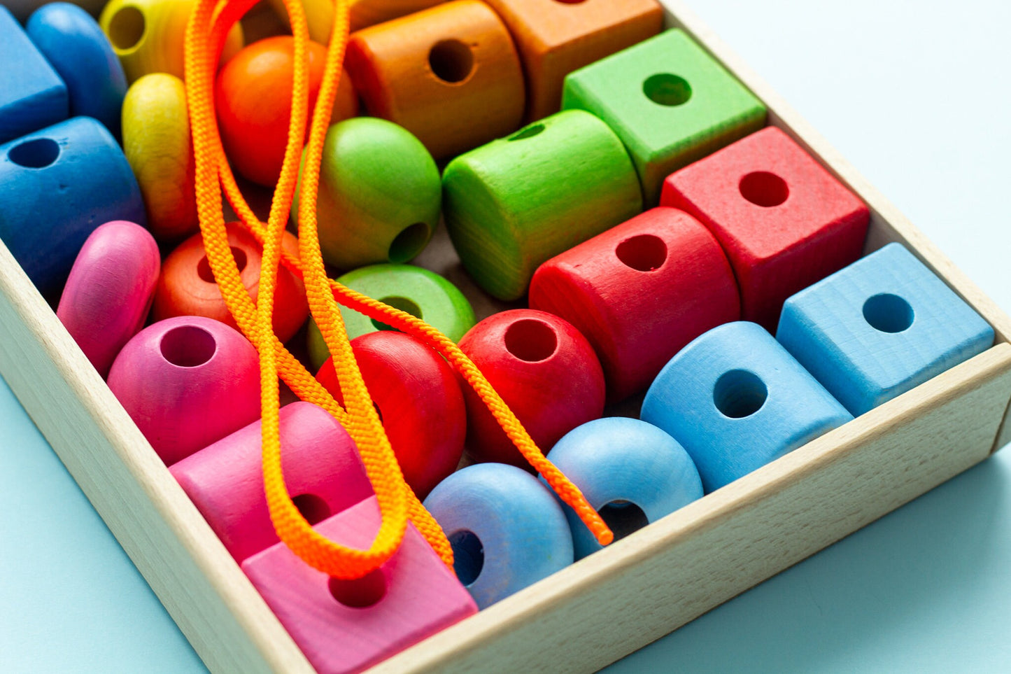 Wooden Bead Stringing Set for Toddlers