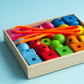 Wood Lacing Toy and Threading Toy
